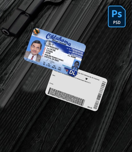 USA Oklahoma driving license PSD